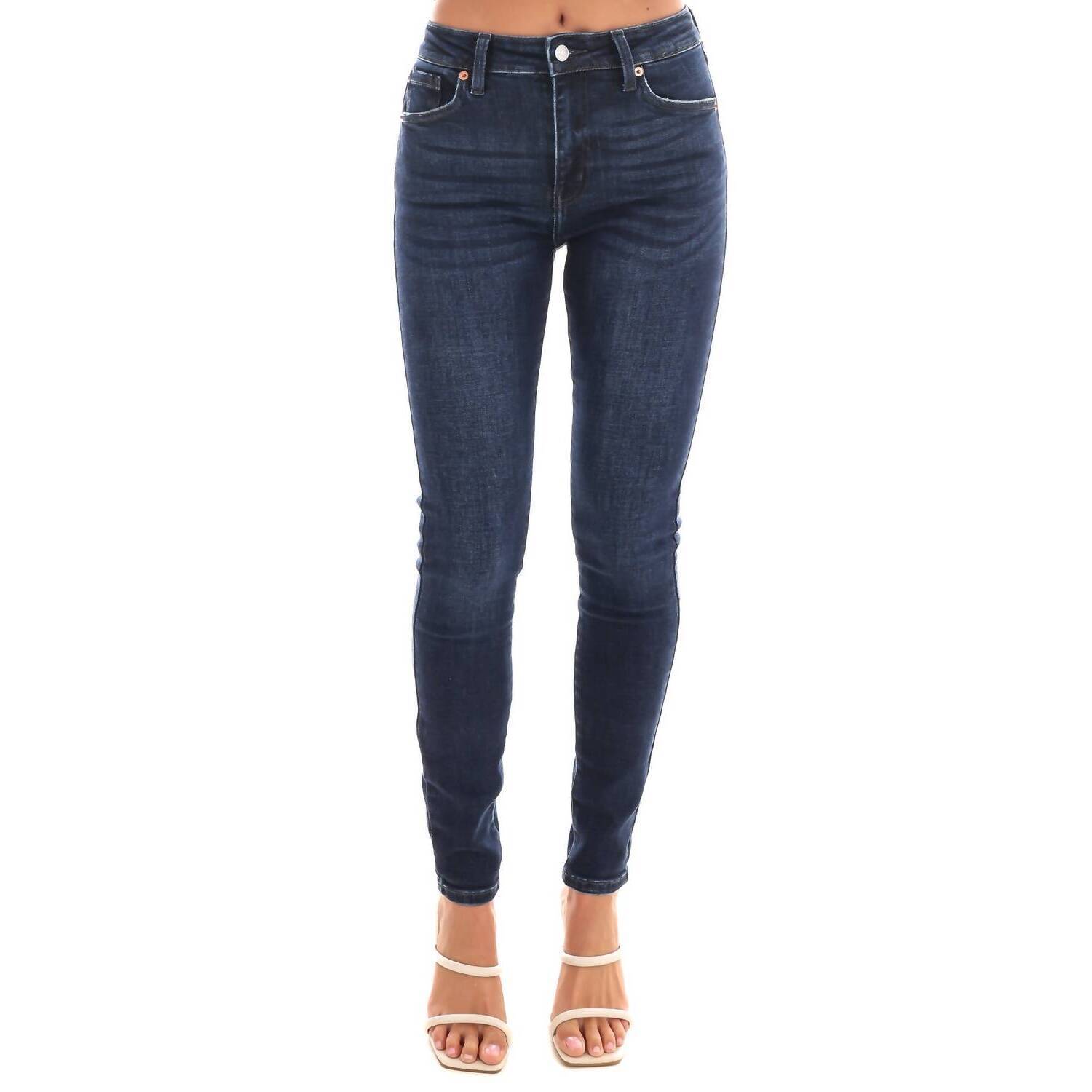 New Artemis Vintage Corset High Rise Super Skinny Jeans In Dark Stone Wash